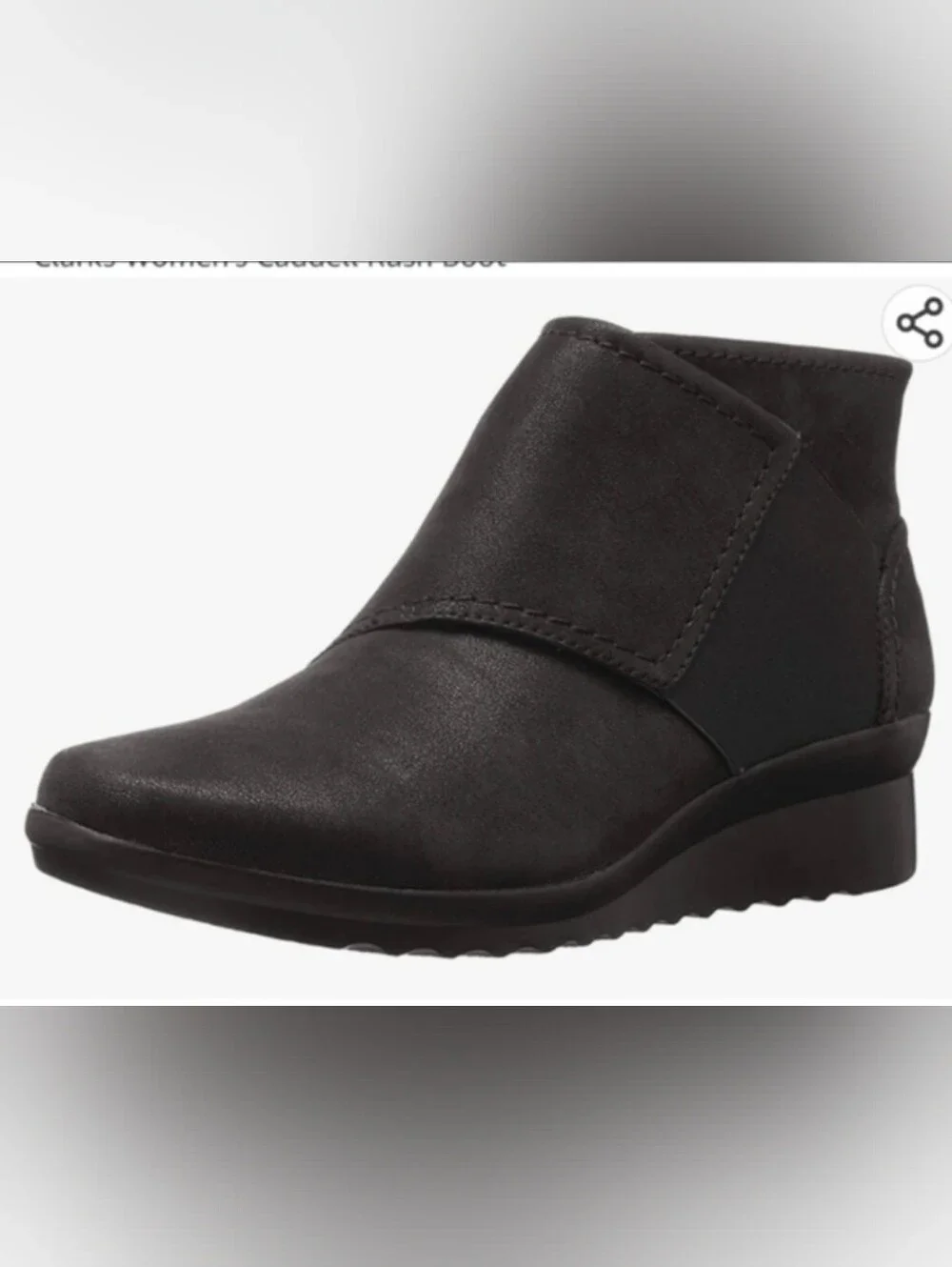 Clark Caddell Rush Black Ankle Boot Size 12M EU 44 EUC